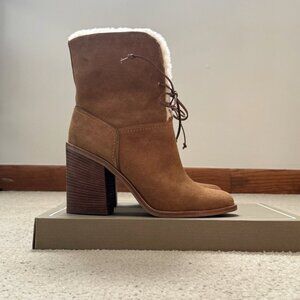 UGG Jerene Boot Womens Size US 9 Suede Shearling Mid Calf Heel